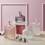 Faceted glass jars